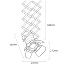 Extending and adjustable ceiling lamp "Cinema" - E27