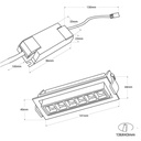 Recessed LED linear spotlight 10W - Adjustable - UGR18 - CRI90 - OSRAM Chip - 2800K