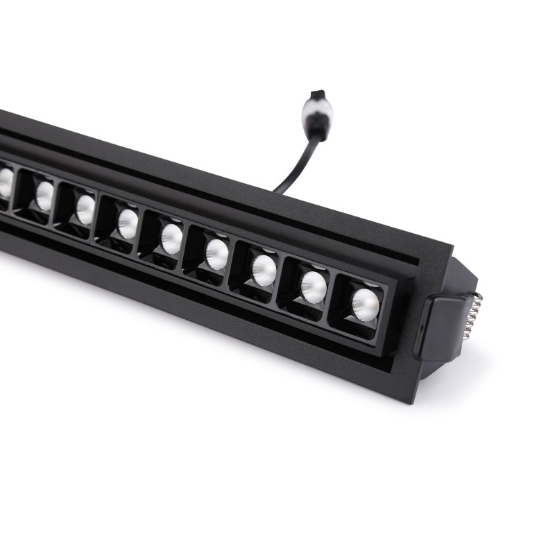 Linear recessed LED spotlight 20W - Adjustable - UGR18 - CRI90 - OSRAM Chip - 2800K