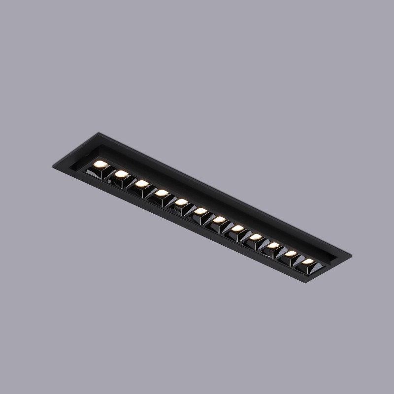 Linear recessed LED spotlight 20W - Adjustable - UGR18 - CRI90 - OSRAM Chip - 2800K