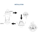 Recessed PIR motion sensor with remote control - 360º - IP20