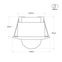 Recessed PIR motion sensor with remote control - 360º - IP20