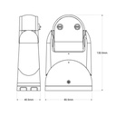 Surface-mounted PIR motion sensor 180°- IP54