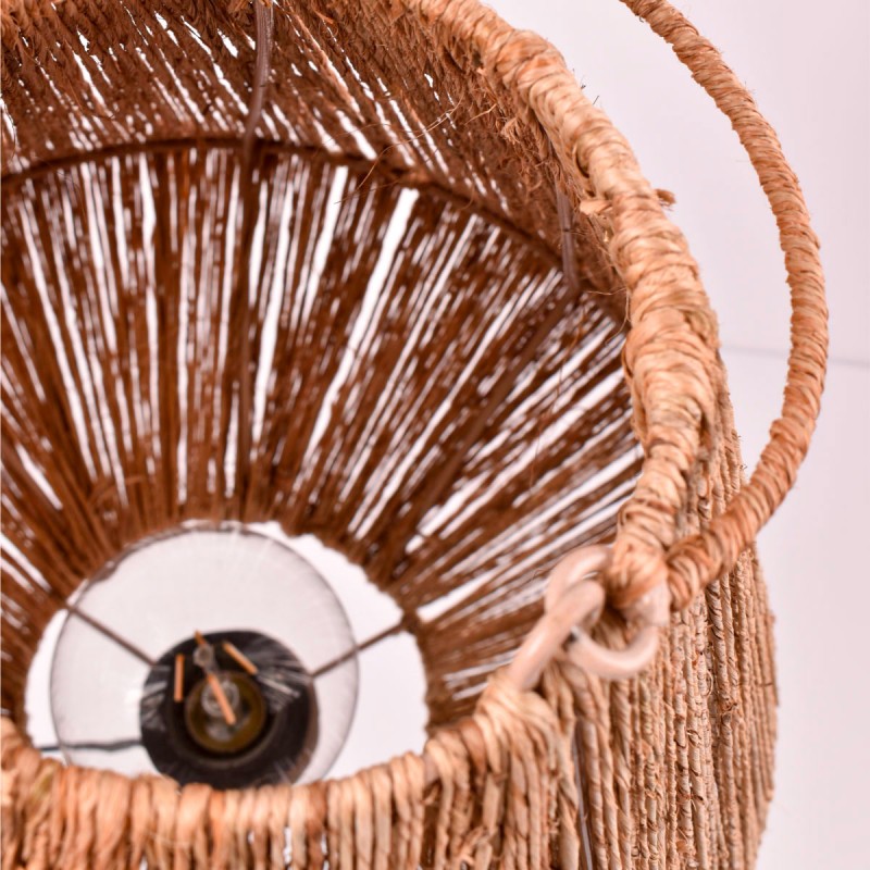 Rustic jute table lamp "Ross" - E27