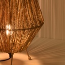 Rustic jute table lamp "Ross" - E27