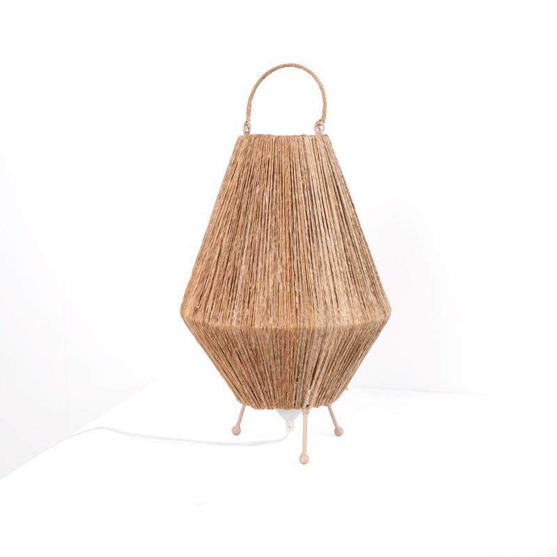 Rustic jute table lamp "Ross" - E27