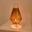 Rustic jute table lamp "Ross" - E27
