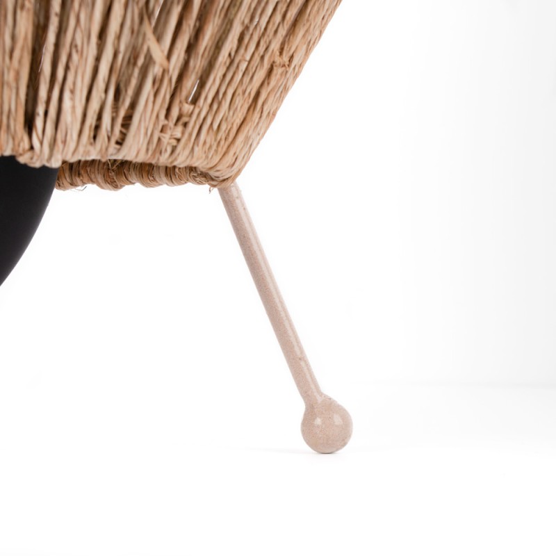 Rustic jute table lamp "Ross" - E27