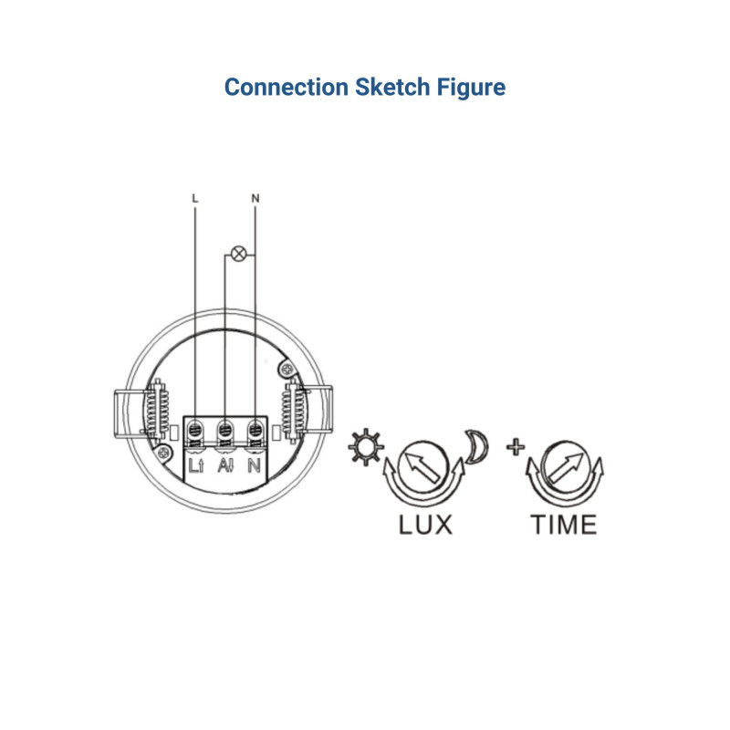 Mini 360º recessed PIR motion sensor - IP20
