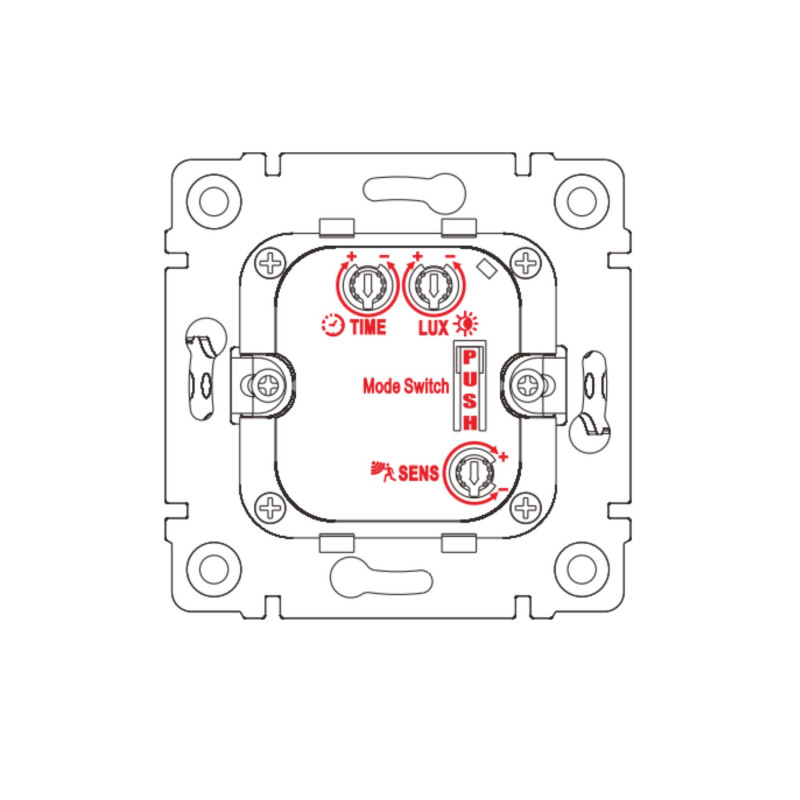 Microwave motion sensor - 180º - IP20