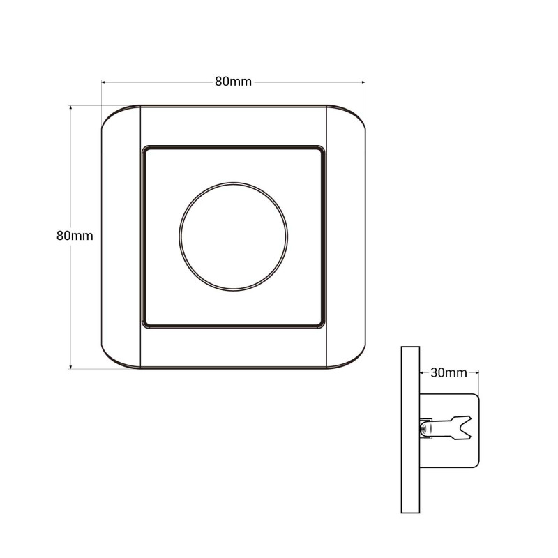 Microwave motion sensor - 180º - IP20