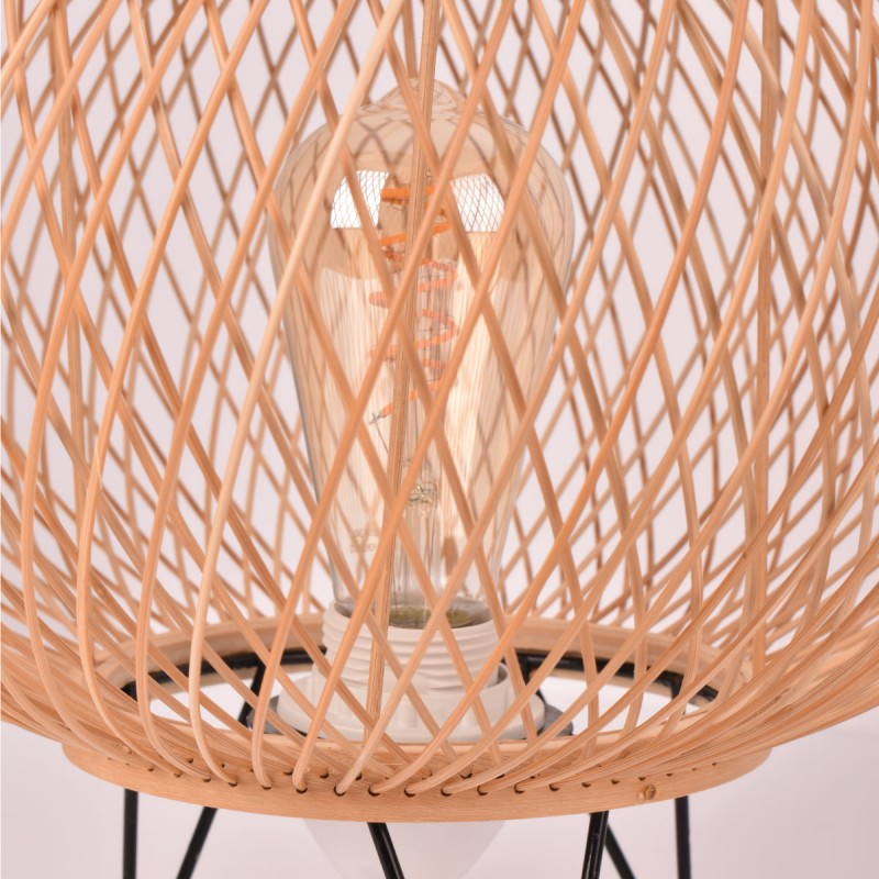 Bamboo table lamp "Sendai" - E27