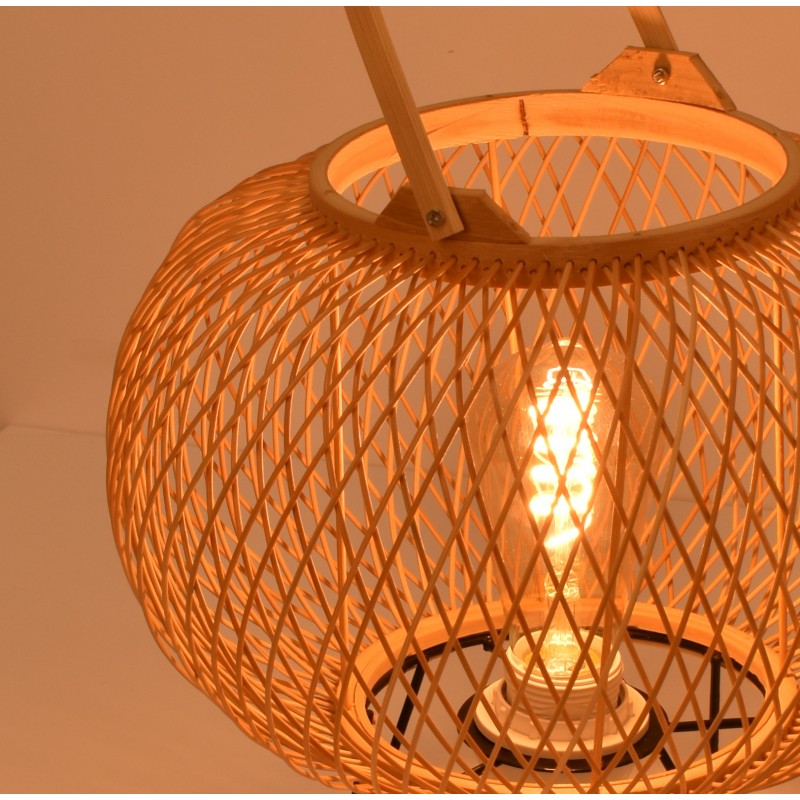 Bamboo table lamp "Sendai" - E27