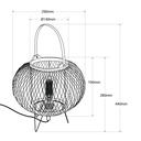 Bamboo table lamp "Sendai" - E27