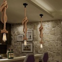 Natural hemp rope pendant lamp E27 "ROPE LAMP".