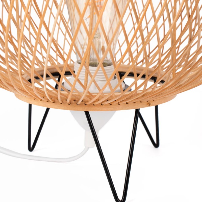 Bamboo table lamp "Sendai" - E27