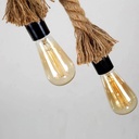 Natural hemp rope pendant lamp E27 "ROPE LAMP".