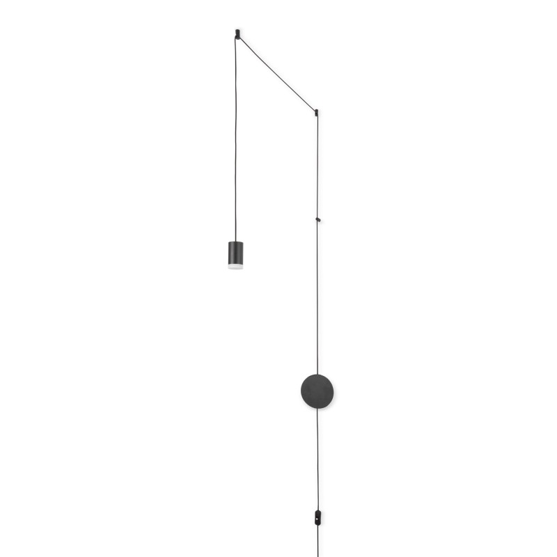 Design pendant lamp "Nebula" with plug and switch - 1x6W