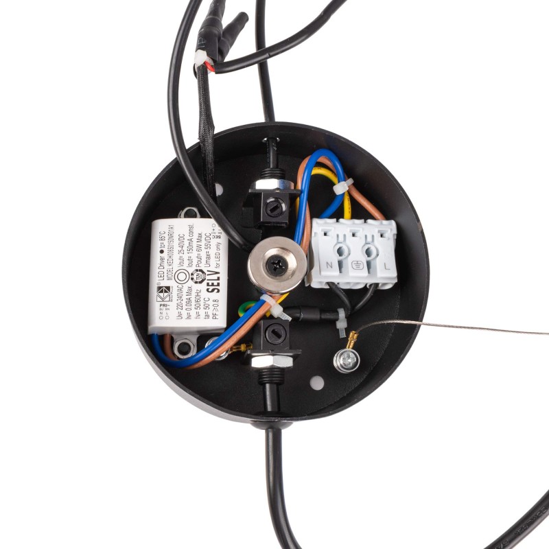 Design pendant lamp "Nebula" with plug and switch - 1x6W