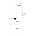 Design pendant lamp "Nebula" with plug and switch - 1x6W