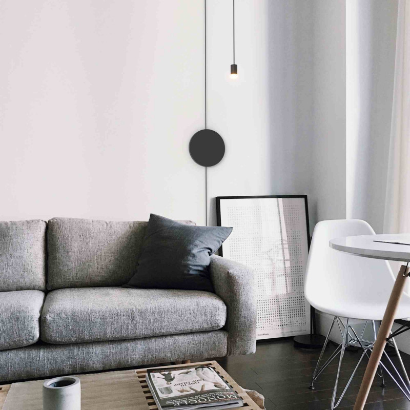 Design pendant lamp "Nebula" with plug and switch - 1x6W