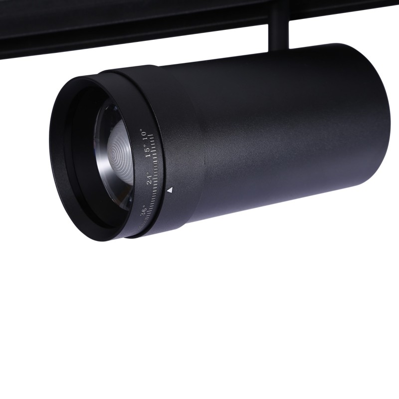 LED spotlight for magnetic rail with Zoom 10-55º - 48V - 25W