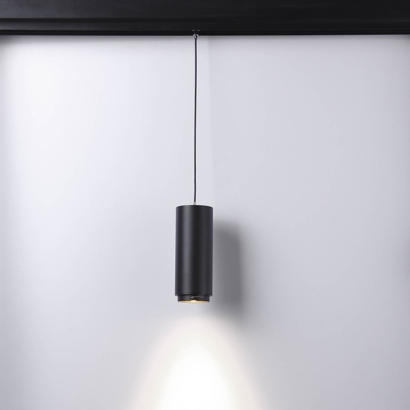 Suspension LED spotlight for magnetic rail with ZOOM 15°-60° - 48V - 8W - UGR16 - CRI95