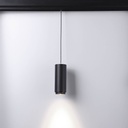 Suspension LED spotlight for magnetic rail with ZOOM 15°-60° - 48V - 8W - UGR16 - CRI95