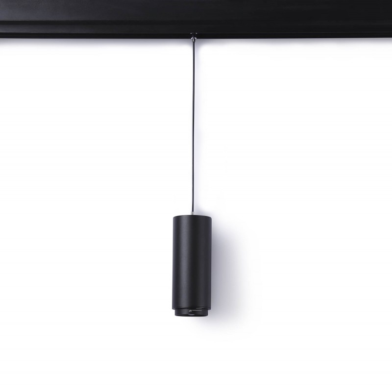 Suspension LED spotlight for magnetic rail with ZOOM 15°-60° - 48V - 8W - UGR16 - CRI95