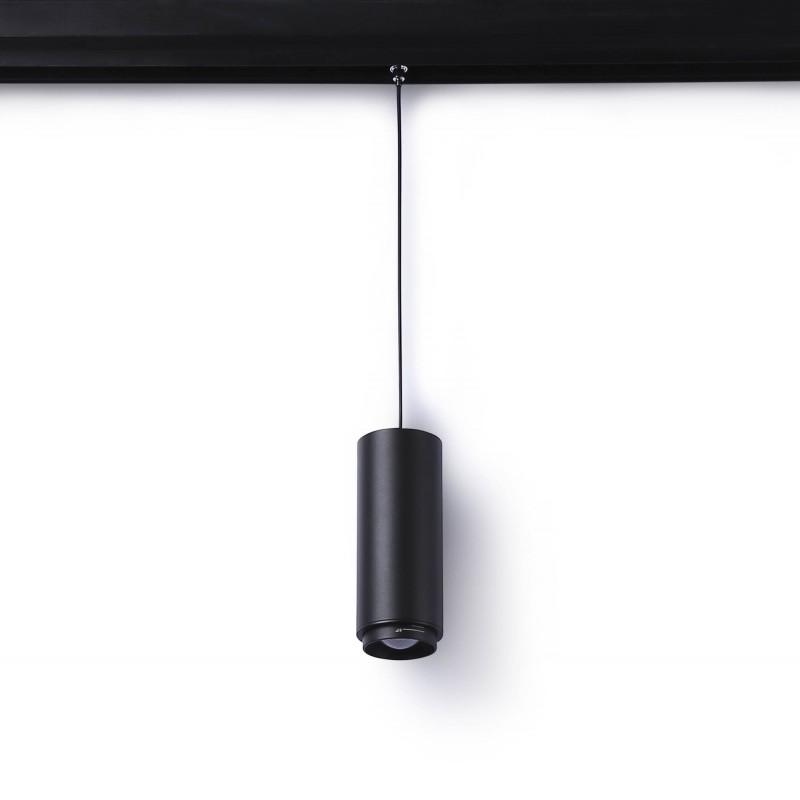 Suspension LED spotlight for magnetic rail with ZOOM 15°-60° - 48V - 8W - UGR16 - CRI95