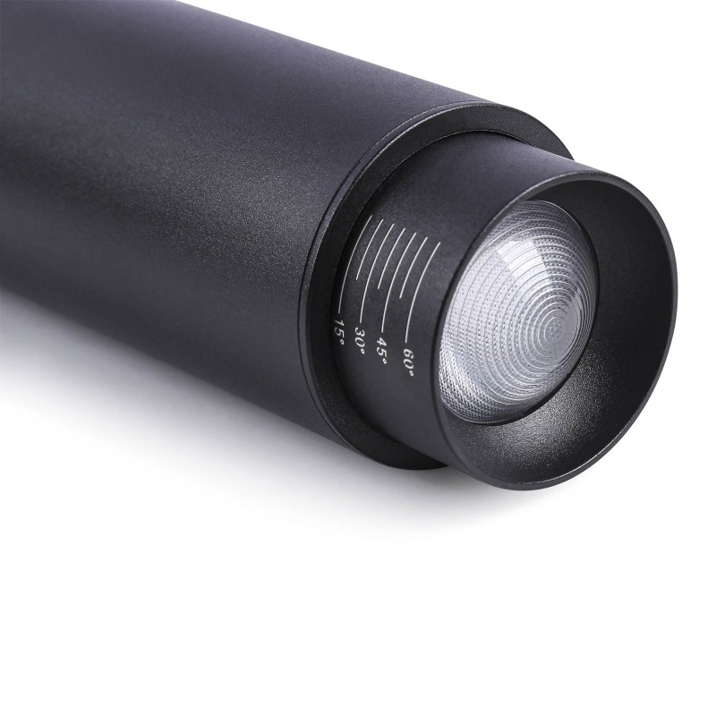 Suspension LED spotlight for magnetic rail with ZOOM 15°-60° - 48V - 8W - UGR16 - CRI95