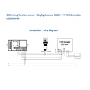 360º photoelectric twilight sensor - surface or recessed - Dimming 1-10V DC