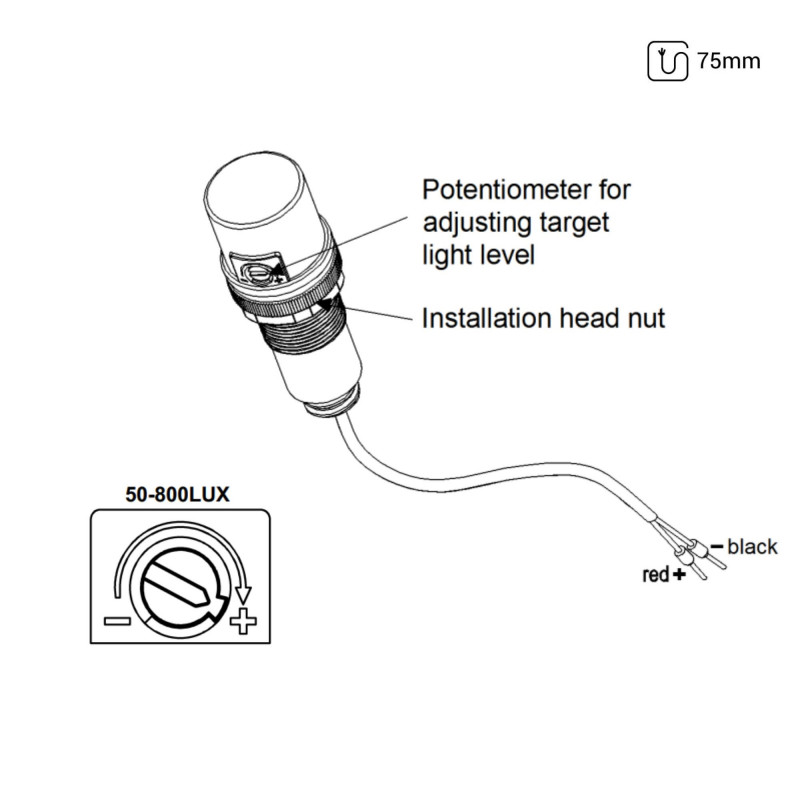 360º photoelectric twilight sensor - surface or recessed - Dimming 1-10V DC