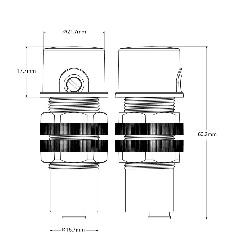 360º photoelectric twilight sensor - surface or recessed - Dimming 1-10V DC