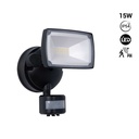 Outdoor LED wall spotlight with PIR sensor 15W - 4000K - IP54