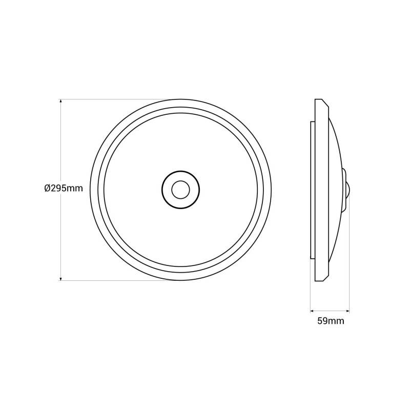 LED ceiling light with PIR sensor- 20W - Ø30cm - IP20