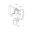 Double LED wall spotlight with PIR sensor 30W - 4000K - IP54