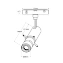 Shapeable LED spotlight for magnetic track 48V - 10W - 20º-35º