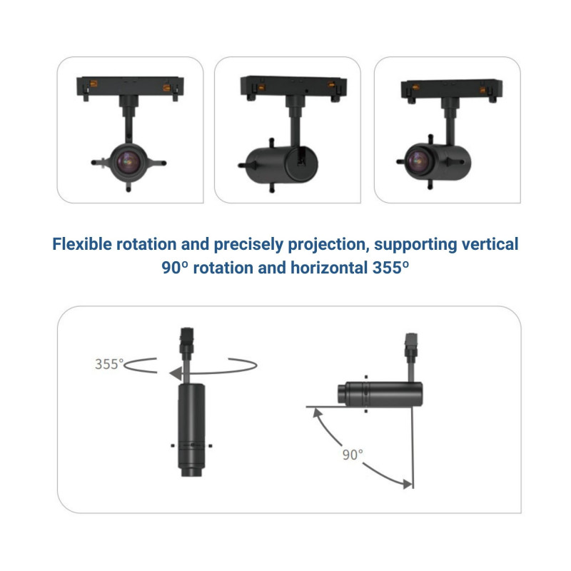 Shapeable LED spotlight for magnetic track 48V - 10W - 20º-35º