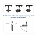 Shapeable LED spotlight for magnetic track 48V - 10W - 20º-35º