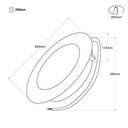 Under cabinet LED downlight - 2W 220V AC - IP44