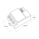 Microwave motion sensor 180°/ 360º Surface - IP20