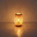 Wicker and wood table lamp "Ruka" - E27