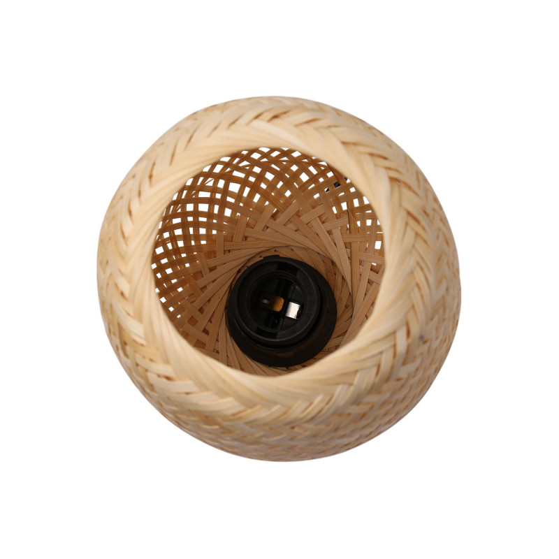 Wicker and wood table lamp "Ruka" - E27