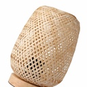 Wicker and wood table lamp "Ruka" - E27