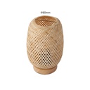 Wicker and wood table lamp "Ruka" - E27