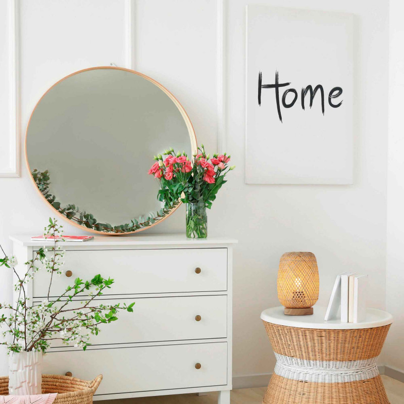 Wicker and wood table lamp "Ruka" - E27