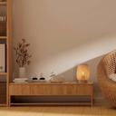 Wicker and wood table lamp "Ruka" - E27