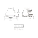 DMX signal amplifier - 12-36VDC - 2 channels
