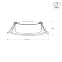 Round tilting downlight ring for GU10/MR16 bulb - Cutout Ø75 mm